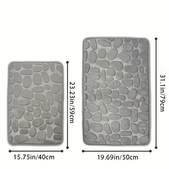 1pc Memory Foam Bathroom Mat - Soft & Comfortable Non-Slip Carpet for Home Decor - Picture 3 of 3